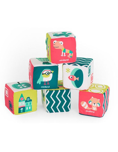 ▷ CUBOS BLANDITOS CON SONAJERO MINILAND | Taine - Imagen 1