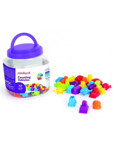 ▷ VEHICULOS MINILAND CONTADORES APRENDIENDO MATEMATICAS | Taine - Imagen 1