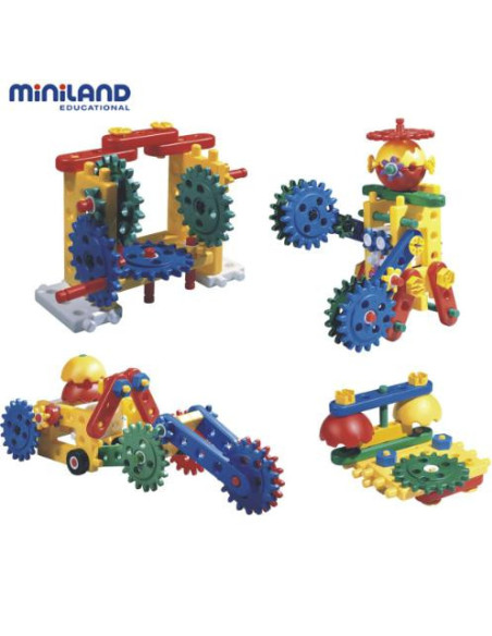 ▷ CONSTRUCCIONES MINILANDY ENGRANAJE ENGINEER GEARS 62 PIEZAS CONTENEDOR | Taine - Imagen 1