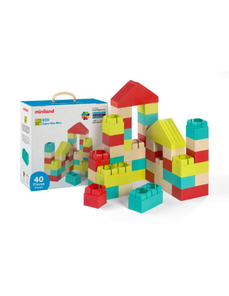 ▷ CONSTRUCCIONES MINILAND ECO SUPER KIM BLOC 40 PCS | Taine - Imagen 1