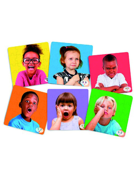 ▷ PUZLE MINILAND LAS EMOCIONES SET DE 6 MEDIDAS ANCHOXALTO 21X21 CM | Taine - Imagen 1