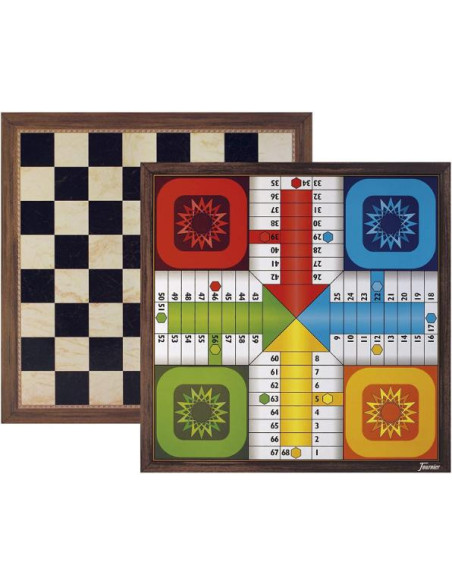 ▷ TABLERO FOURNIET PARCHIS-AJEDREZ 4JUGADORES 40x40CM (30040) | Taine - Imagen 1
