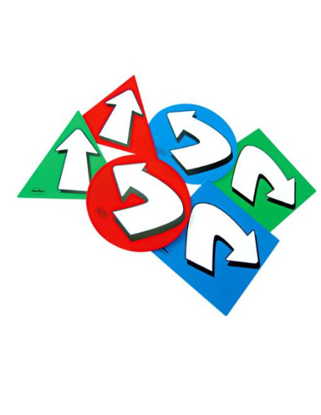 ▷ FLECHAS HENBEA Y FORMAS 6 UDS. PLASTICO 3 FORMAS Y COLORES | Taine - Imagen 1