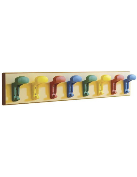 ▷ PERCHERO TAGAR INFANTIL TABLERO LAMINADO 8 COLGADORES PP COLOR MOD.273 | Taine - Imagen 1