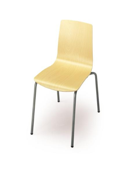▷ SILLA TAGAR ESCOLAR MOD.143 TUBO ACERO CONTRACHAPADO HAYA NEGRO O WENGUE AA 46CM | Taine - Imagen 1