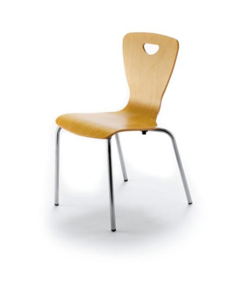 ▷ SILLA TAGAR ESCOLAR MOD.211 TUBO ACERO CONTRACHAPADO HAYA AA 32 CM | Taine - Imagen 1