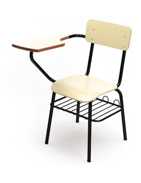 ▷ SILLA TAGAR ESCOLAR C/PALA MOD260 TUB ACERO CONTRACHAPADO HAYA C/REJILLA AA 45CM | Taine - Imagen 1
