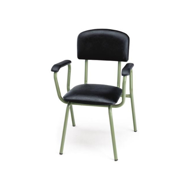 ▷ SILLA TAGAR PROFESOR C/BRAZOS MOD.220 TUBO ACERO TAPIZADO AA 46CM | Taine - Imagen 1