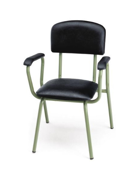 ▷ SILLA TAGAR PROFESOR C/BRAZOS MOD.220 TUBO ACERO TAPIZADO AA 46CM | Taine - Imagen 1