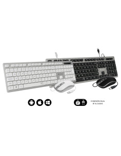 Imagen 1 - ▷ TECLADO+RATON SUBBLIM MULTIDISPOSITIVO COMPACTO PLATEADO/BLANCO | Taine ▷ TECLADO+RATON SUBBLIM MULTIDISPOSITIVO COMPACTO PLATEADO/BLANCO | Taine - Imagen 1