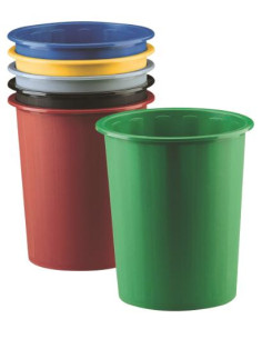 ▷ *PAPELERA FAIBO PLASTICO 305 ROJA 14 L | Taine - Imagen 1