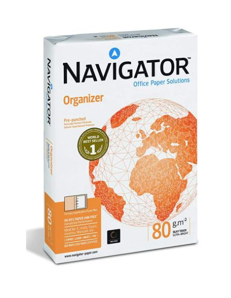 ▷ PAPEL A4 80GR NAVIGATOR A4 4TALADROS ORGANIZER 500HJ | Taine - Imagen 1