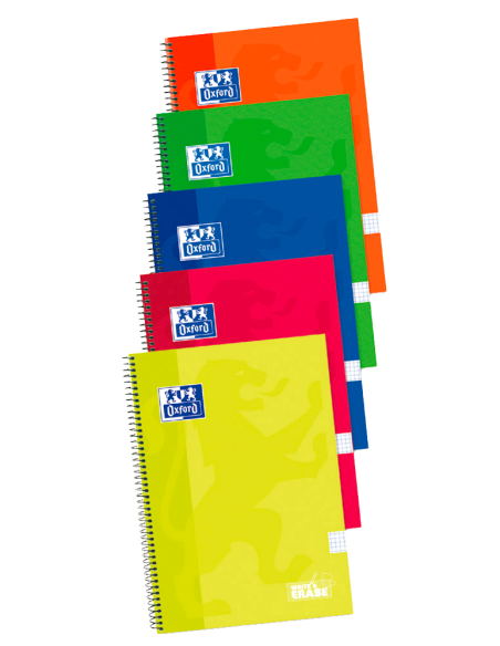 ▷ PACK 4+1 CUADERNO OXFORD FOLIO 80H 90GR 4MM T/E VIVOS | Taine - Imagen 1