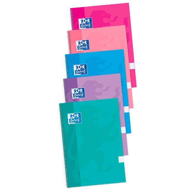 ▷ PACK 4+1 CUADERNO OXFORD FOLIO 80H 90GR 4MM TE T | Taine - Imagen 1