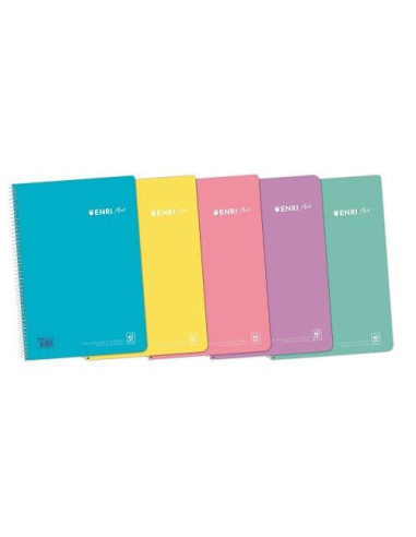 Imagen 1 - ▷ CUADERNO ENRI FOLIO PLUS 90GR 80HJ TP C PASTEL | Taine ▷ CUADERNO ENRI FOLIO PLUS 90GR 80HJ TP C PASTEL | Taine - Imagen 1