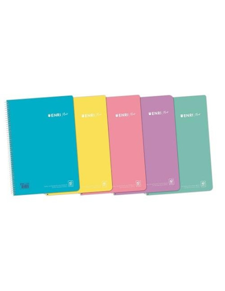 Imagen 1 - ▷ CUADERNO ENRI FOLIO PLUS 90GR 80HJ TP C PASTEL | Taine ▷ CUADERNO ENRI FOLIO PLUS 90GR 80HJ TP C PASTEL | Taine - Imagen 1