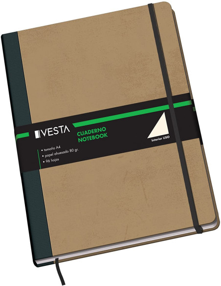 ▷ *CUADERNO DOHE A4 VESTA NATURE LISO C/GOMA | Taine - Imagen 1