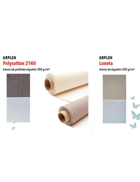 ▷ ROLLO LIENZO POLIESTER-ALGODON 350gr/m2 2'10x10 m 2140 | Taine - Imagen 1