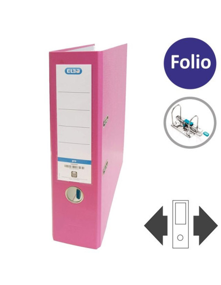 ▷ ARCHIVADOR ELBATOP FOLIO L80 PP/PAP ROSA | Taine - Imagen 1
