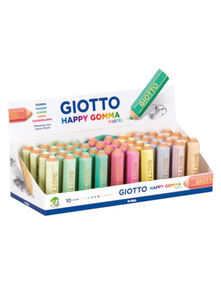 ▷ GOMA GIOTTO DE BORRAR HAPPY PASTEL precio und (DISPLAY 40 UDS.) | Taine - Imagen 1