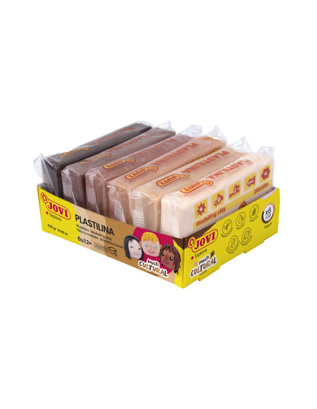 ▷ PLASTILINA JOVI CAJA.6 UDS. 50G COLORES MULTICULTURAL JOVI | Taine - Imagen 1