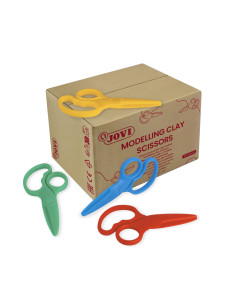 ▷ TIJERA JOVI CORTA PASTA CAJA 25 UNIDADES 4 COLORES SURTIDOS | Taine - Imagen 1