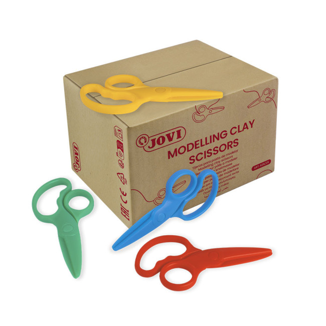 ▷ TIJERA JOVI CORTA PASTA CAJA 25 UNIDADES 4 COLORES SURTIDOS | Taine - Imagen 1