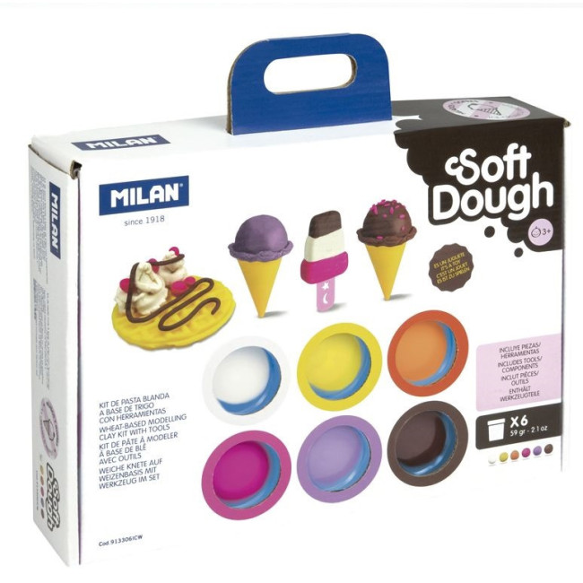 ▷ MALETIN MILAN 6 BOTES 59GPASTA BLANDA SOFT DOUGH HERRAMIENTAS HELADOS GOFRES M | Taine - Imagen 1