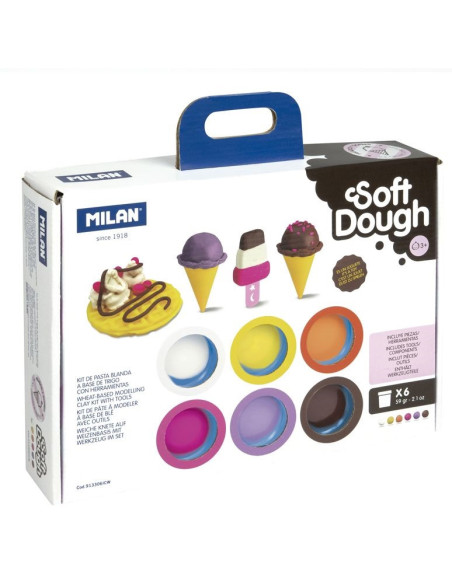 ▷ MALETIN MILAN 6 BOTES 59GPASTA BLANDA SOFT DOUGH HERRAMIENTAS HELADOS GOFRES M | Taine - Imagen 1