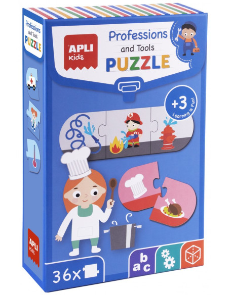 ▷ PUZLE APLI PROFESIONES Y SUS HERRAM. 24U | Taine - Imagen 1