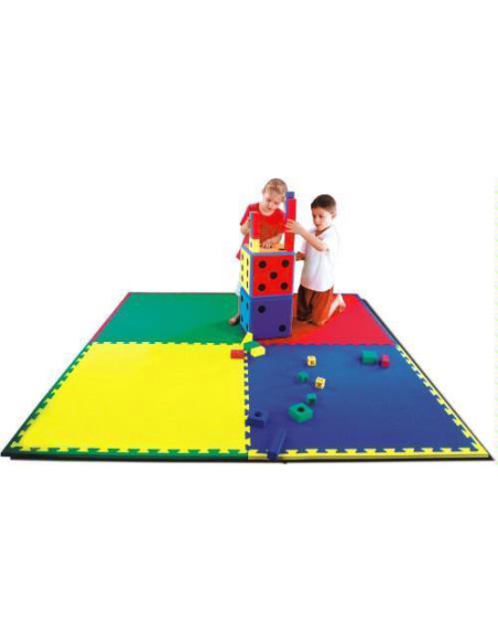 ▷ PUZLE IMPARA BALDOSA TAPIZ EVA AZUL 100X100X2 CM | Taine - Imagen 1