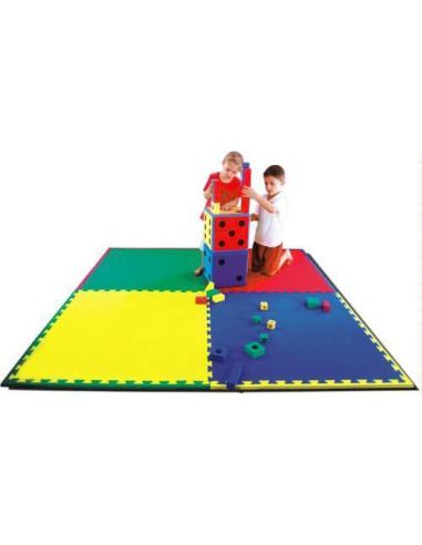 ▷ PUZLE IMPARA BALDOSA TAPIZ EVA ROJA 100X100X2 CM | Taine - Imagen 1