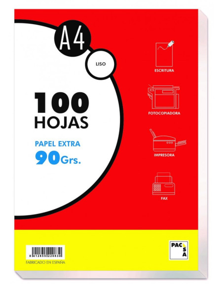 ▷ RESMILLERIA PACSA A4 100HJ 90GR LISO | Taine - Imagen 1