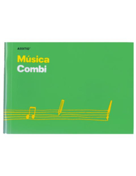 ▷ CUADERNO ADDITIO MUSICA 4 PENTAGRAMAS 24HJ (HJ ANOTACIONES+HJ DIBUJO) COMBI | Taine - Imagen 1
