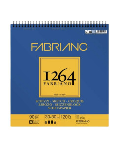 ▷ BLOC DIBUJO FABRIANO CROQUIS ESPIRAL 30X30 90GRS FABRIANO 1264 | Taine - Imagen 1