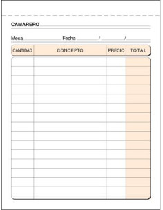 ▷ TALONARIO CAMAREROS | Taine - Imagen 2