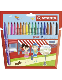 Imagen 1 - ▷ ROTULADORES STABILO COLORES CJ.18 UDS POWER | Taine ▷ ROTULADORES STABILO COLORES CJ.18 UDS POWER | Taine - Imagen 1