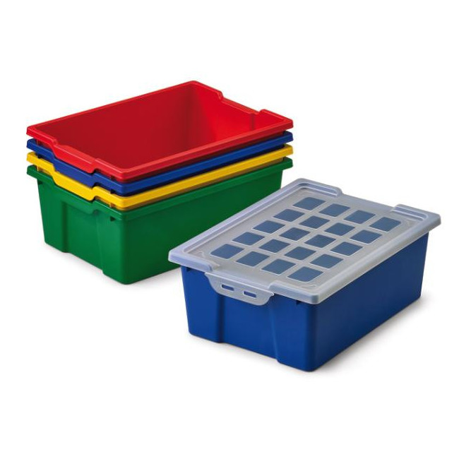 ▷ CAJON FAIBO MULTIUSO ALTO CON TAPA 42X31X14,8CM 14L SURTIDOS PP | Taine - Imagen 1