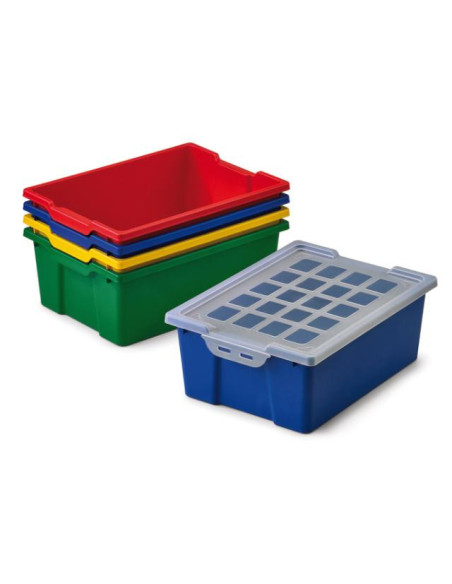 ▷ CAJON FAIBO MULTIUSO ALTO CON TAPA 42X31X14,8CM 14L SURTIDOS PP | Taine - Imagen 1