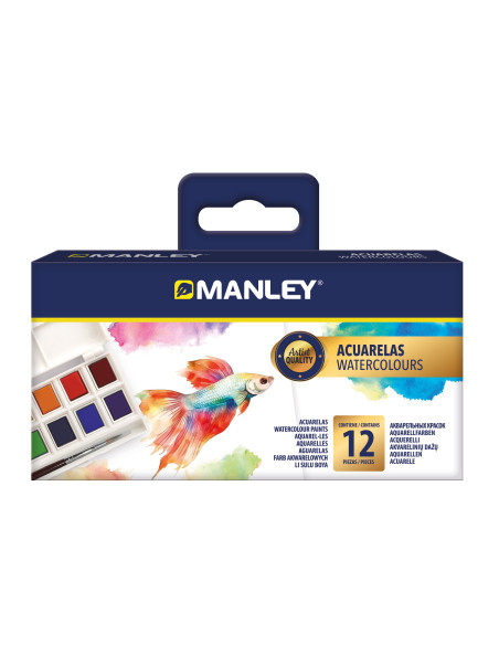 ▷ ESTUCHE MANLEY 12 ACUARELAS CON PINCEL | Taine - Imagen 1