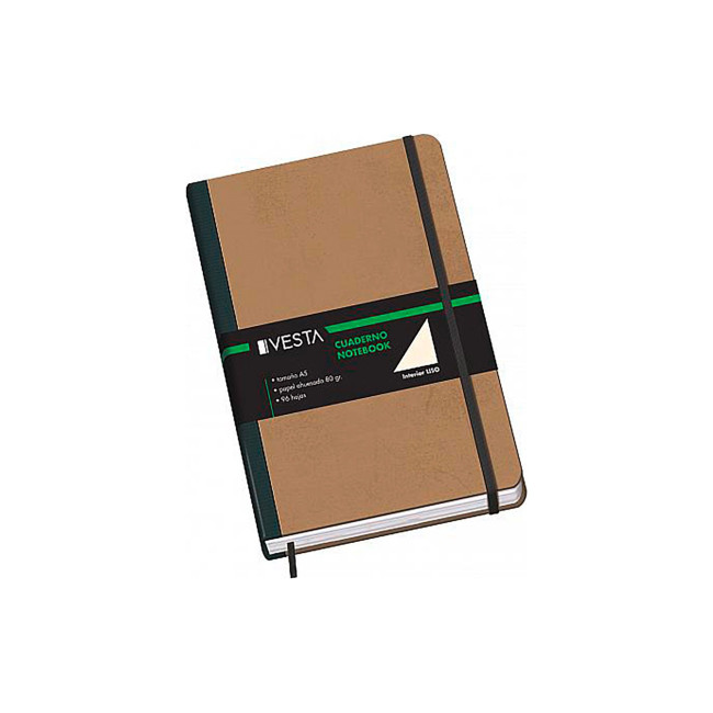 ▷ CUADERNO DOHE A5 VESTA NATURE LISO C/GOMA | Taine - Imagen 1
