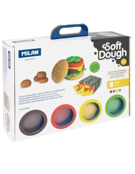 ▷ MALETIN MILAN 4 BOTES 116 G PASTA BLANDA SOFT DOUGH C HERRAMIENTAS CASA DE AMBU | Taine - Imagen 1