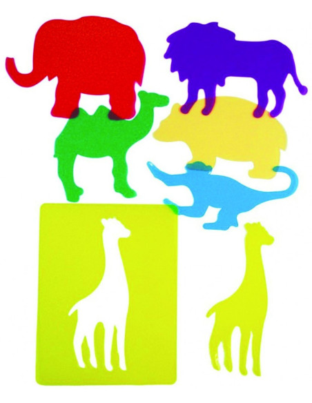 ▷ PLANTILLAS HENBEA EDUCATIVAS ANIMALES DEL ZOO TRANSLÚCIDAS HENBEA | Taine - Imagen 1