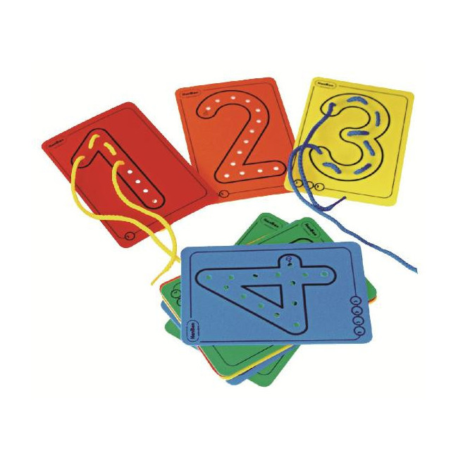 ▷ HILAR NUMEROS HENBEA 10 TARJETAS PLASTICO+CORDONES | Taine - Imagen 1