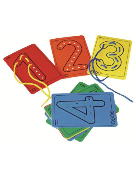 ▷ HILAR NUMEROS HENBEA 10 TARJETAS PLASTICO+CORDONES | Taine - Imagen 1