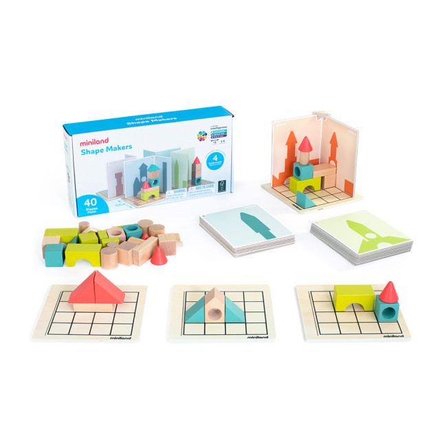 ▷ JUEGO DE CONSTRUCCIÓN SHAPE MAKERS 40 PIEZAS MINILAND | Taine - Imagen 1