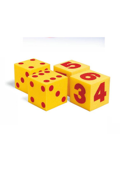 ▷ DADOS GIGANTES DE PUNTOS DE ESPUMA 12CM 2 UDS. SNAP | Taine - Imagen 1