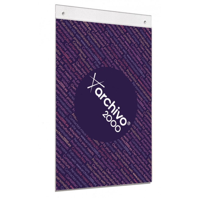 ▷ EXPOSITOR MURAL TRANSPARENTE CON 2 TALADROS A5 VERTICAL | Taine - Imagen 1