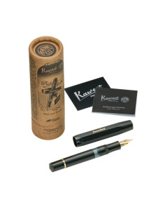 ▷ PLUMA KAWECO SPORT CLASSIC PISTON NEGRA/DORADA EN TUBO SIN CLIP | Taine - Imagen 1