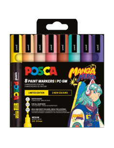 Imagen 1 - ▷ SET 8 ROTULADORES POSCA PC5M MANGA HERO | Taine ▷ SET 8 ROTULADORES POSCA PC5M MANGA HERO | Taine - Imagen 1